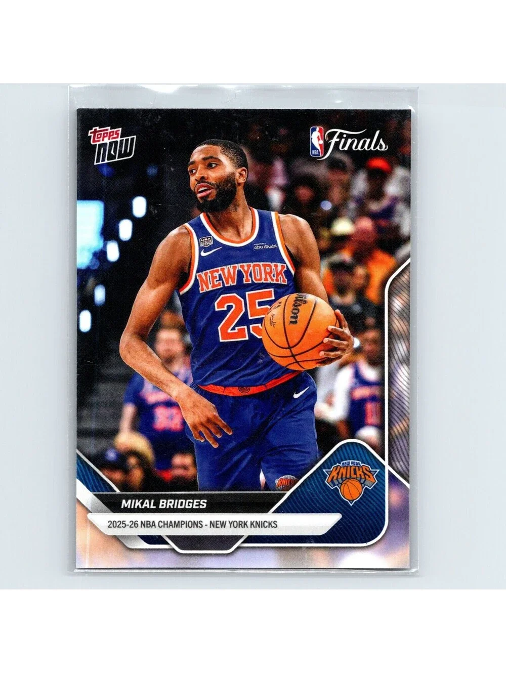 2025-26 Topps Now NBA Mikal Bridges #C4 New York Knicks Champions